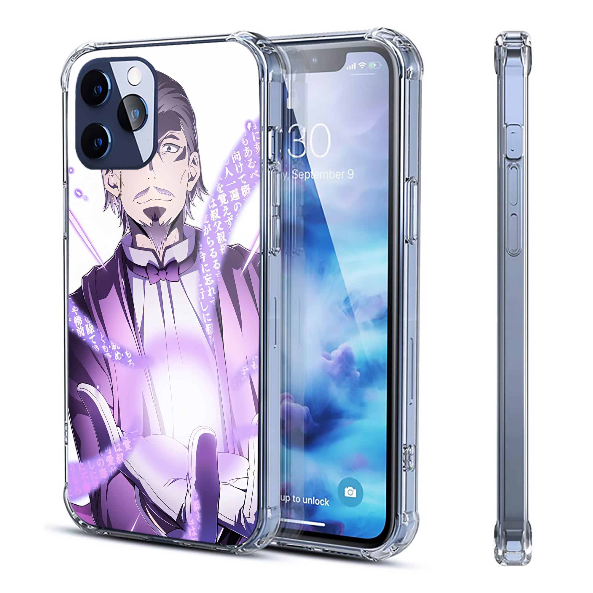 （画像用） 文豪ストレイドッグス Bungo Stray Dogs 【iPhone 12シリーズ対応】透明スマホケース（クリアソフトケース）